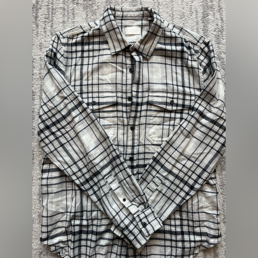 7 For All Mankind Plaid Button Down Shirt